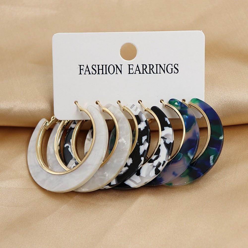Leopard Print Drop Dangle Earring Round Big Circle Earring New Ear Studs Jewelry