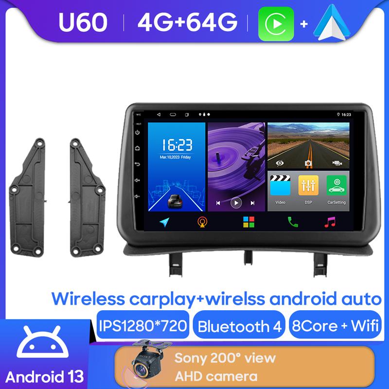 Android Мультимедиа Для Renault Clio 3 2005 - 2014 Автомобильный Стерео Процессор Радио QLED Плеер Навигация Carplay Авто HDR 5G Cam Dash WIFI