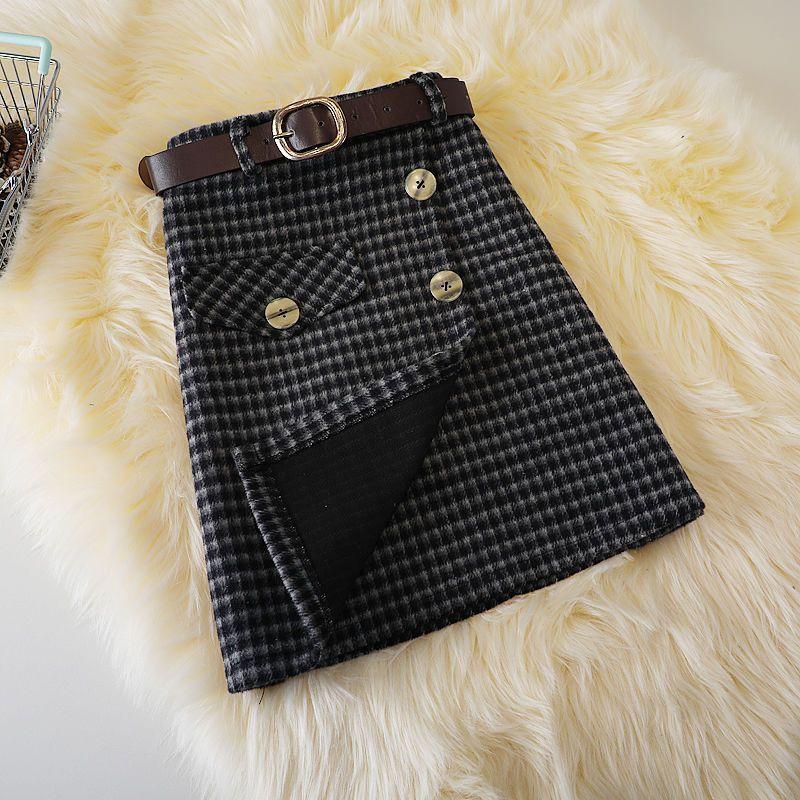 Женские короткие юбки в винтажном стиле в клетку, женские повседневные уличные юбки с высокой талией