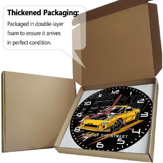 12'' Настенные часы для автогонок, Дрифт-кар, Япония, Уличный спорткар, Гаражные настенные часы, Гоночный автомобиль, Наручные часы, Часы, Батарейка, Бесшумные, Не тикающие для мужчины