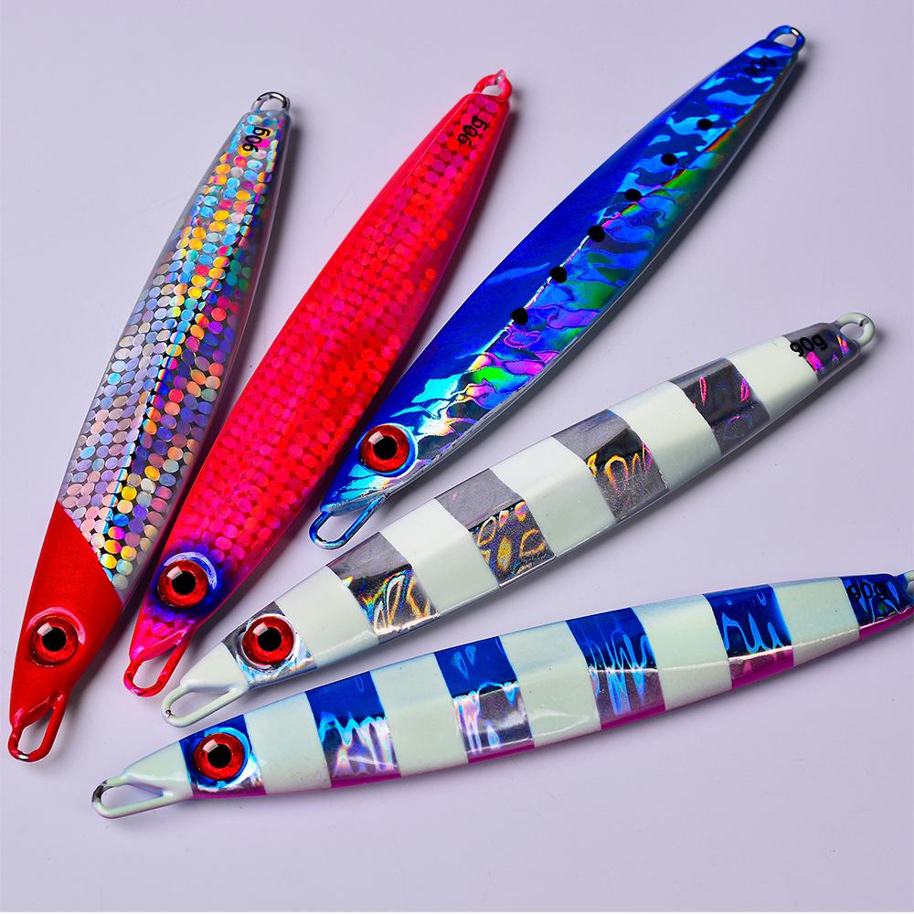 Приманка из железной пластины, ловля с морской рыбацкой лодки, глубоководная бионическая рыба, приманка Luya, 70 г, 90 г, ложная приманка Luya, быстрое падение, большая железная пластина, свинцовая рыба