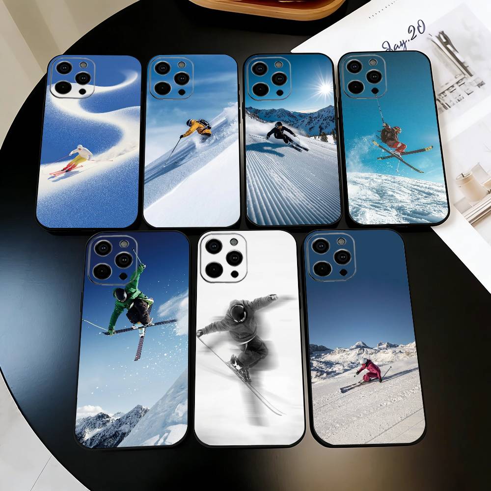Спортивный чехол для телефона Сноубординг Силиконовый Мягкий Для IPhone 17 16 15 14 13 12 11 X XR Plus Pro Max Plus