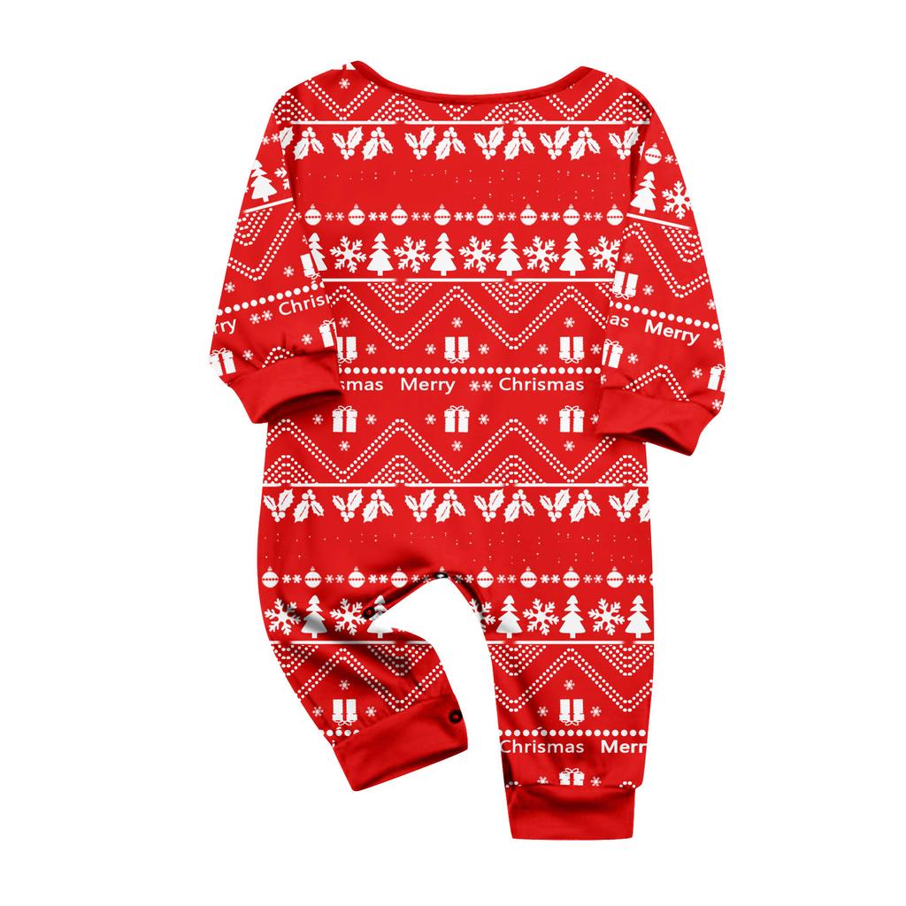 Print Cute Family Set Pajamas, Home Clothes, Family Set Long Sleeve Top Pants Set