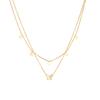 DIEYURO 316L Stainless Steel Lovely Butterfly Pendant Necklace For Women Fashion Double Layer Neck Chain Jewelry Gift Bijoux