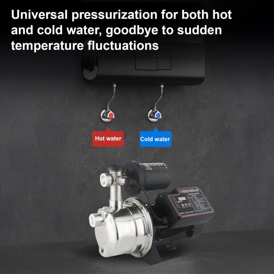 Yousheng Центробежный насос Умный бустерный насос постоянного давления 0,87 л.с. 1480 галлонов/час Ультратихий 55 дБ Бытовой водяной насос