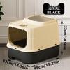 Fully Enclosed Extra Large Cat Litter Box with UV Sterilization and Foldable Drawer Design