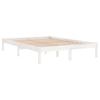 VidaXL Cadre de lit Blanc Bois massif 180x200 cm Super King 810033
