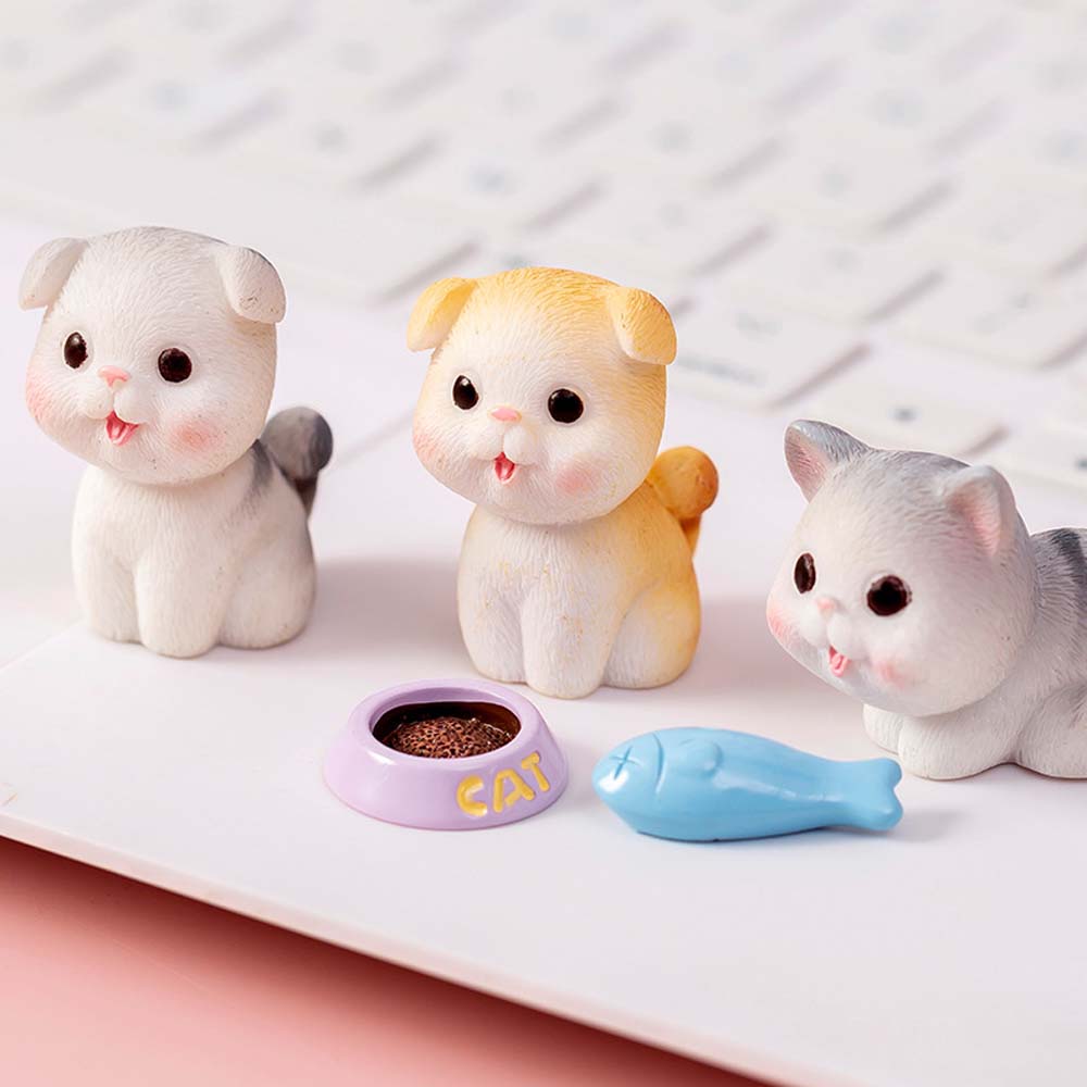 Cute Pet Micro Landscape Fairy Garden DIY Kitten Ornament Figurines Small Statue Miniatures