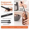 3pcs Long Handle Silicone Spatula Set Double Head Spatula  Beauty Product Scraping