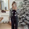 Women's Shiny Sequin Cropped Jacket Bow Tie Round Neck Long Sleeve Solid Color Slim Fit Casual Coat Spring Autumn Female Party Top