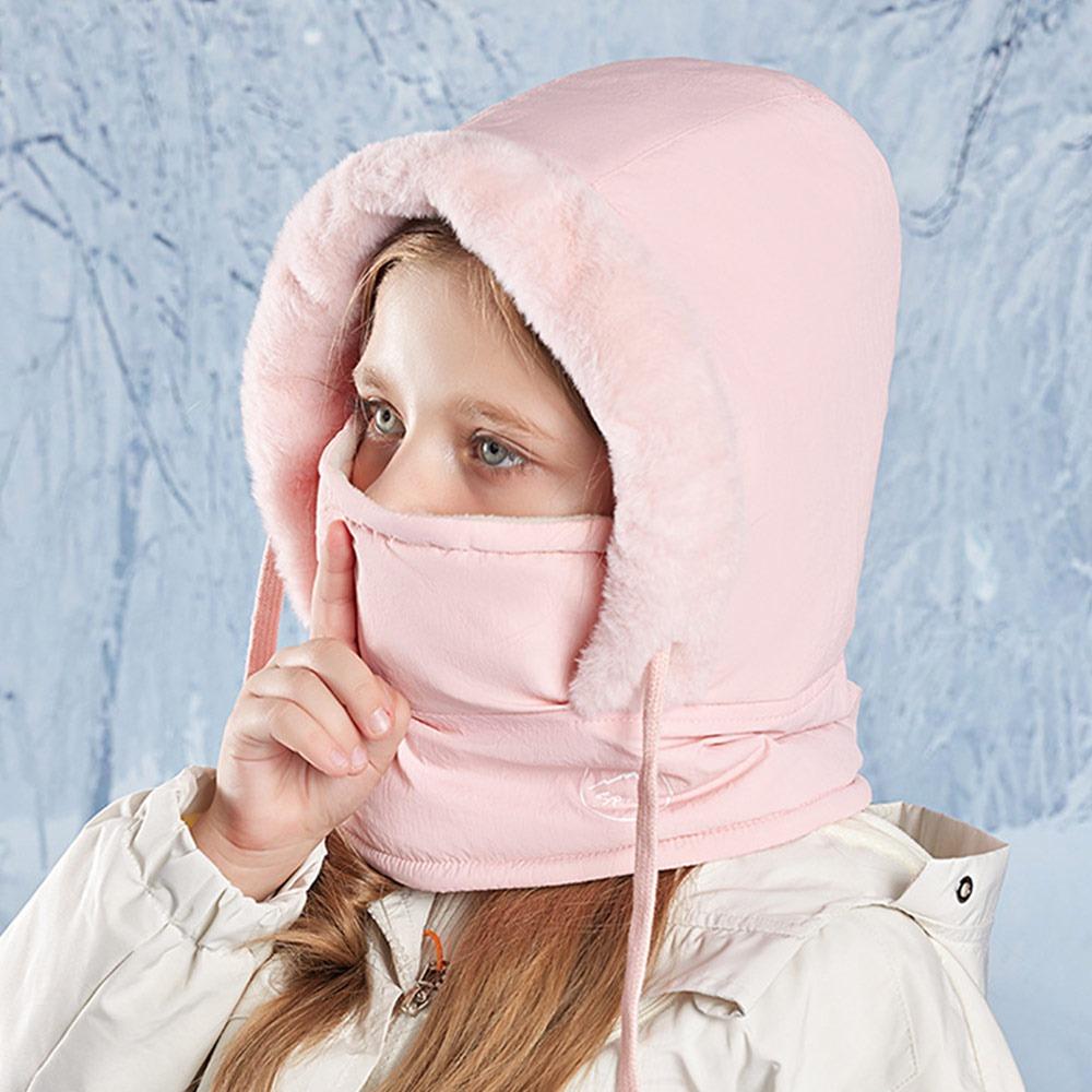 Warm Winter Children Hats Ear Protection Mask Hat Scarf Set Winter Pullover Cap for Boys Girls