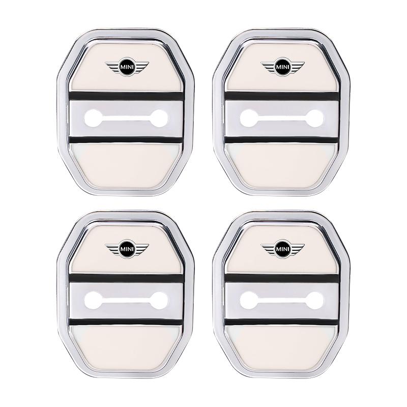 4Pcs Silicone Car Door Lock Buckle Protector Cover Accessories For MINI Cooper S Works JCW R55 R56 R50 R53 R60 R61 F54 F55 F56