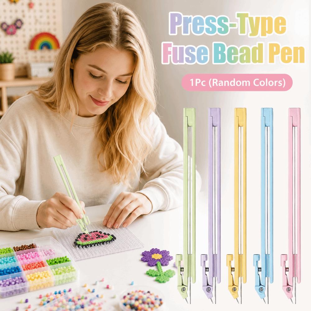2in1 Press-Type Fuse Bead Pen Handheld Automatic Bead Dispenser Handmade Craft