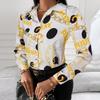 S-XXL Women's Printed Long-sleeved Shirt