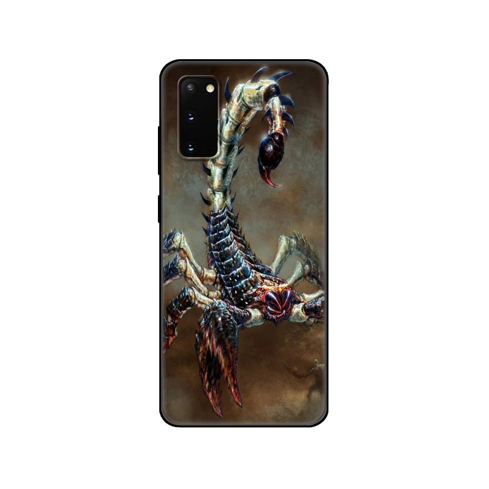 Черный чехол из ТПУ для Samsung Galaxy S20 /S20 PLUS/S20 ultra/S20+ /S20FE задняя крышка Animal Crab Scorpion