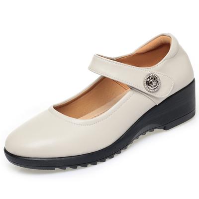 Модные лоферы AIYUQI 2025 новая женская обувь Нескользящие и удобные клиновидные каблуки Женская обувь Обувь больших размеров для матерей среднего возраста женская