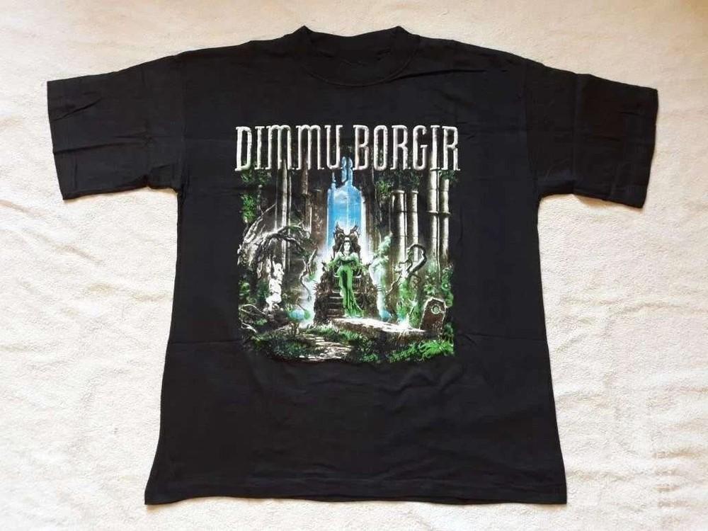 Музыкальная группа Dimmu Borgir винтажная футболка Черная Мужская S234XL Унисекс Футболка