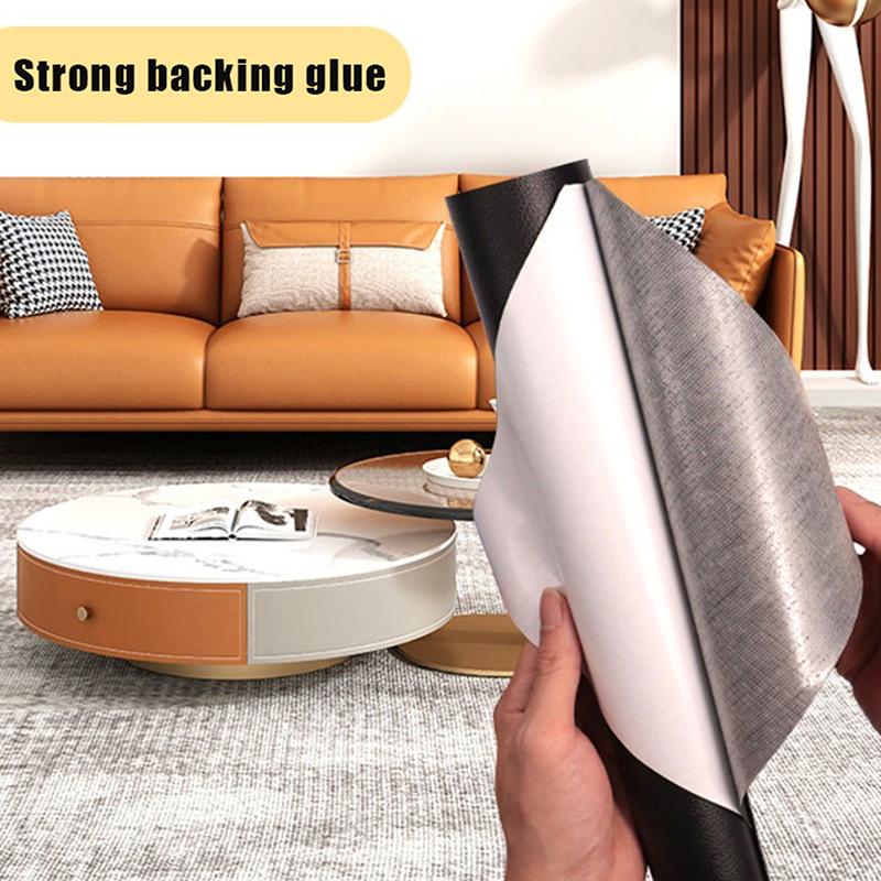DIY Leather Sticker Self-Adhesive Leather Repair Patch Furniture Scratch Cover Strong Bonding Fix Tape Easy Cut-to-Size