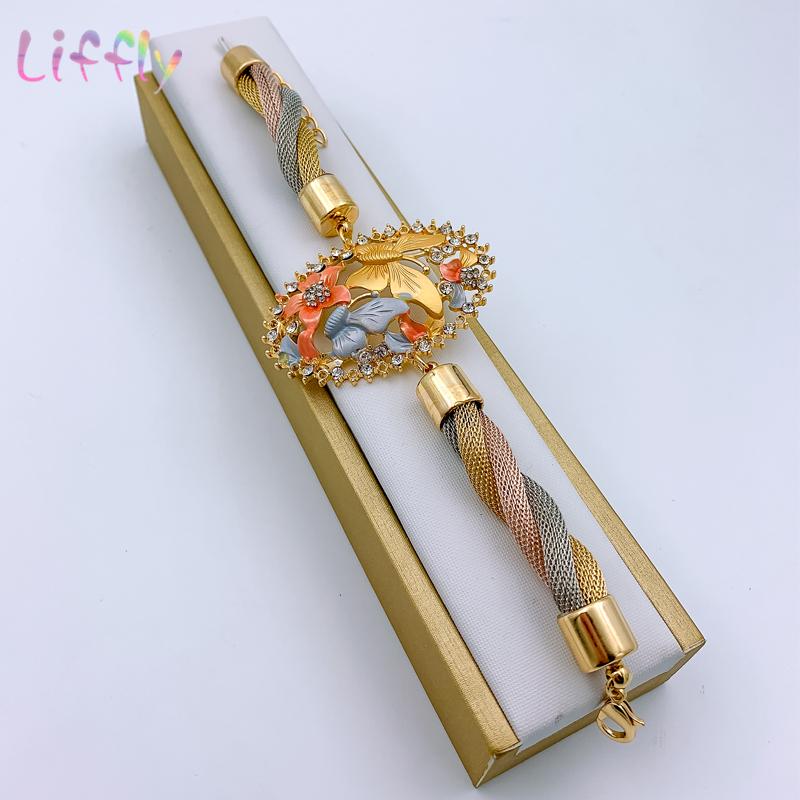 Африканские ювелирные изделия, очаровательное ожерелье, серьги, Дубайские золотые ювелирные наборы для женщин, свадебный браслет, кольцо, кулон, комплект ювелирных изделий