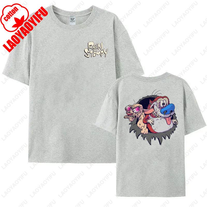 Ren and Stimpy Adulting Whats That TShirt High Quality Cotton Shirt Mens Womens Camisetas Trending Hipster Cotton Unisex Tee