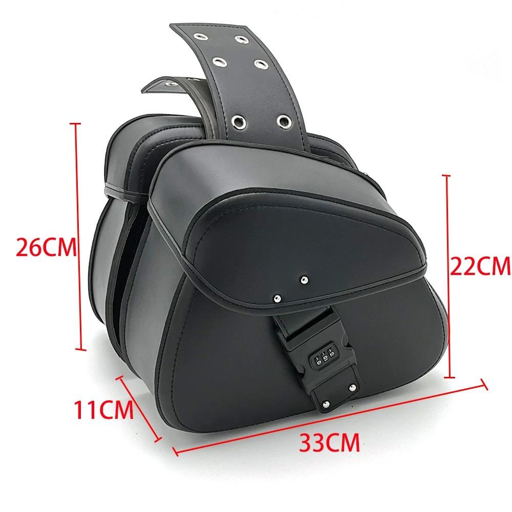 Мотоциклетные кофры из ПУ кожи Водонепроницаемые Боковые кофры для мотоцикла Кодовый замок Универсальные для Harley Suzuki Kawasaki Yamaha