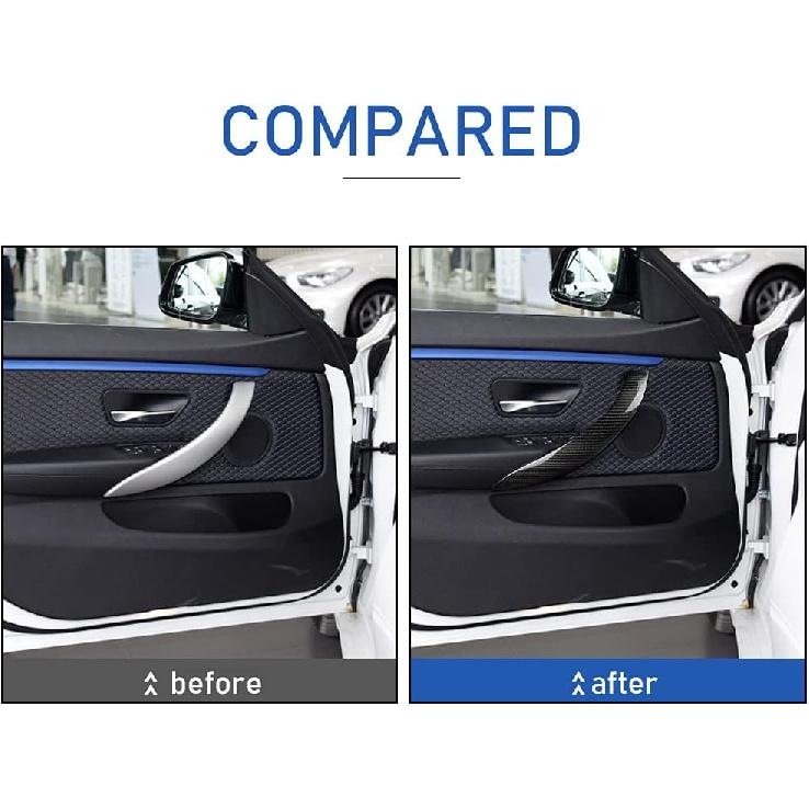 Hard Carbon Fiber Car Door Handle Cover for BMW 3 4 Series F30 F31 F32 F33 F34 F36 320i 328i 330i 340i Interior Protective Decorative Sticker