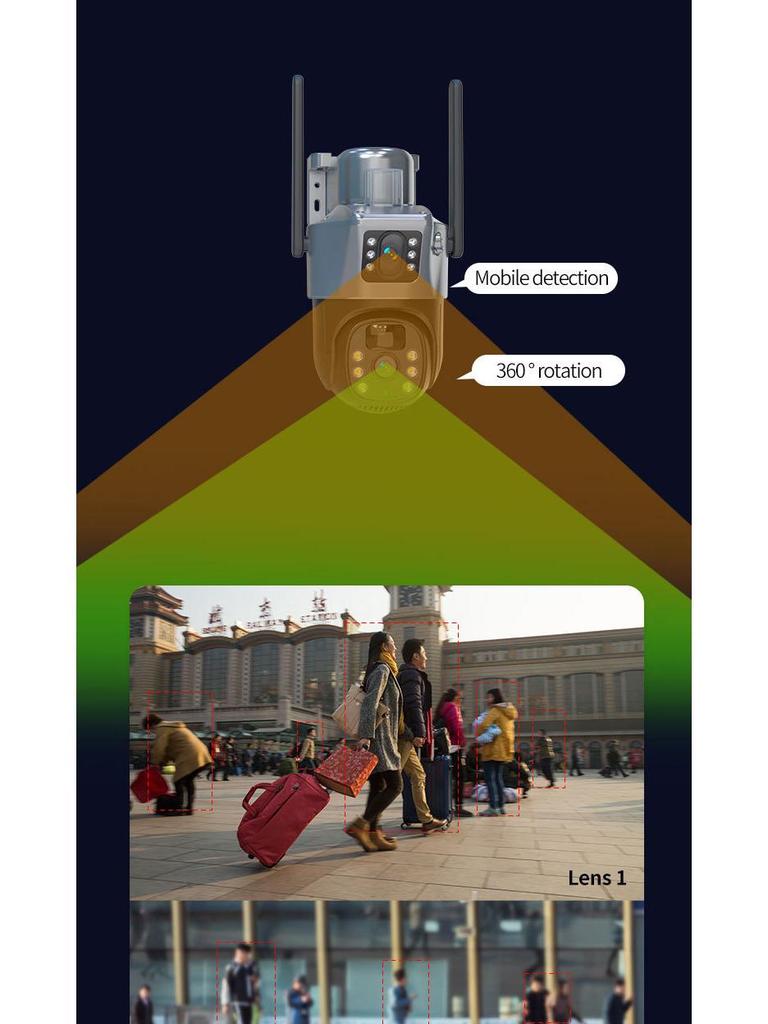 360-градусная наружная камера с солнечным монитором и ночным видением