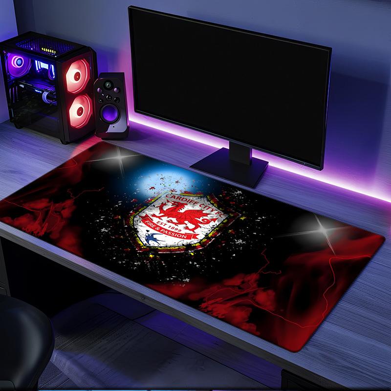 Football Club Cardiff Mouse Pad, Rubber Base, Mouse Pad for Gamers and Office Use, Gaming Desk , Easy To Clean Mat Christmas fan gifts