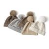 Cashmere Autumn and Winter New Style Women's High End Knitted Outdoor Warm Jacquard Fur Ball Ear Protection Knitted Casual Hat