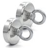 Super Strong Neodymium Fishing Magnet Hooks N52 Heavy Duty Magnet with Countersunk Hole Eyebolt Salvage Searcher Magnets