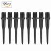 100pcs Plastic Dart Spots Needle Soft Tips Replacement Set Accessory for Electronic Darts Black