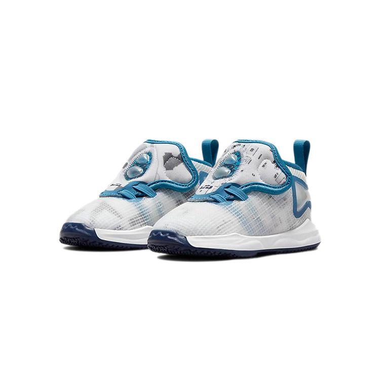 Костюм Space Jam x Nike LeBron 19 TD Детские кроссовки Белый Синий-Пустота Голландский-Синий DD0417-100