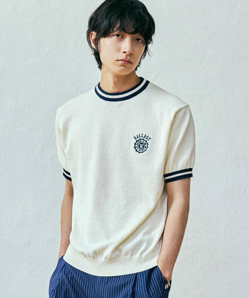 KND Ballast Athletic Ringer Tee Knit Cream