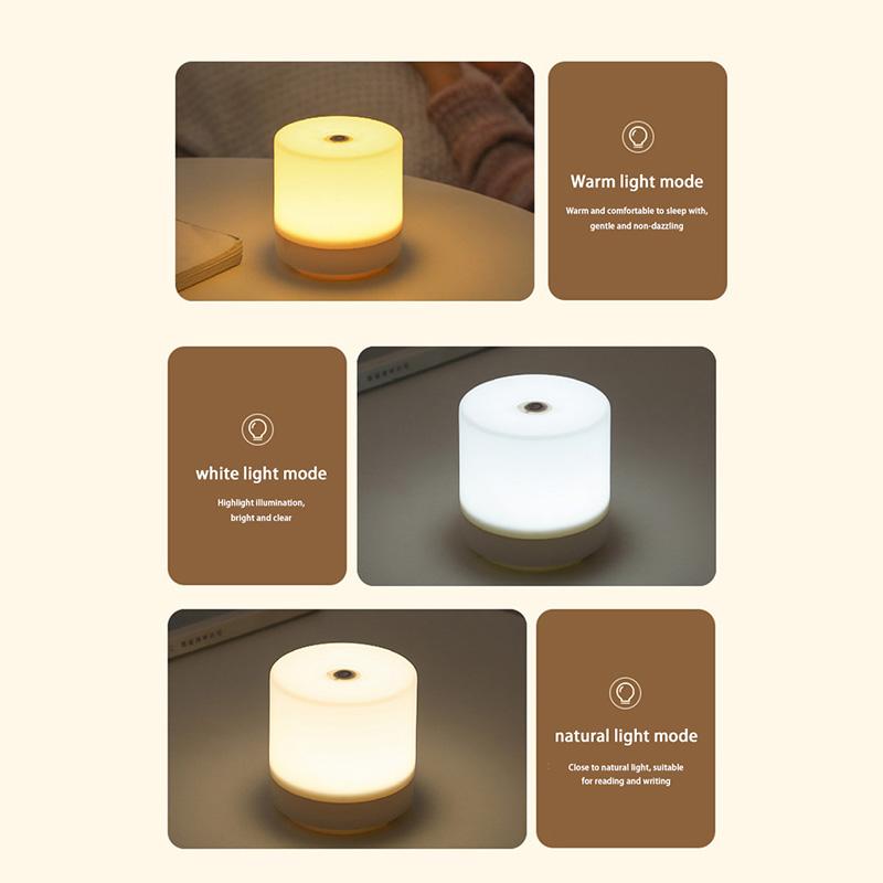 Сенсорные прикроватные лампы, небольшой ночник с зарядкой через USB, 3 режима затемнения, настольная лампа, защита глаз для спальни, подарок для детей, светодиодная книжная лампа
