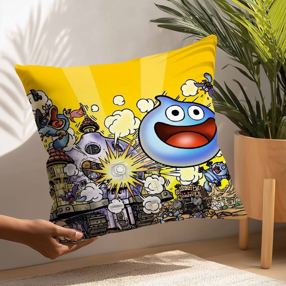 D-Dragon Quest Наволочка Слайм Плюшевая Ткань Мягкая Наволочка Двусторонняя Печать Наволочка Подушка Домашние Подарки