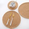 Hemp Braided Placemats Table Mat Coasters Insulation Coffee Pad Linen Handmade Dining Tables Home Cup Cushion Accessories