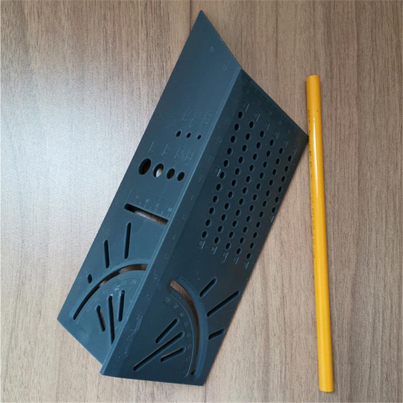 Wood Working Ruler Angle Measuring Gauge Square Size Measure Tool Pen