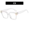 Thick Frame Oversized Square Reading Glasses Women Men Blue Light Protection Big Black Eyeglasses Transparent Computer Glasses