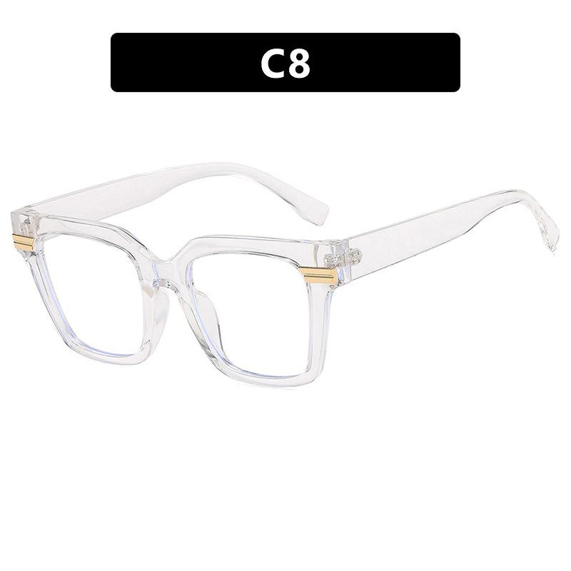 Thick Frame Oversized Square Reading Glasses Women Men Blue Light Protection Big Black Eyeglasses Transparent Computer Glasses