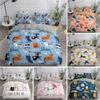 Cartoon Bedding Set Cute Cats Printed 3D Duvet Cover Set Twin Full Queen King Double Sizes Pillowcase Bedclothes Soft Polyester