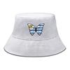 Butterfly Flag of Uruguay Print Bucket Hat , Patriotic Fisherman Hat Fashion Foldable Polyester Basin Cap