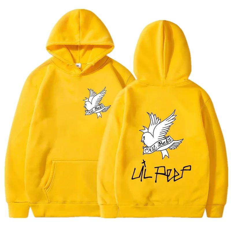 Spring and Autumn Warm Hoodie New Lil Peep Printed Men's/Women's Lil Love Unisex Hip Hop Graphic Hoodie Outdoor Sweater