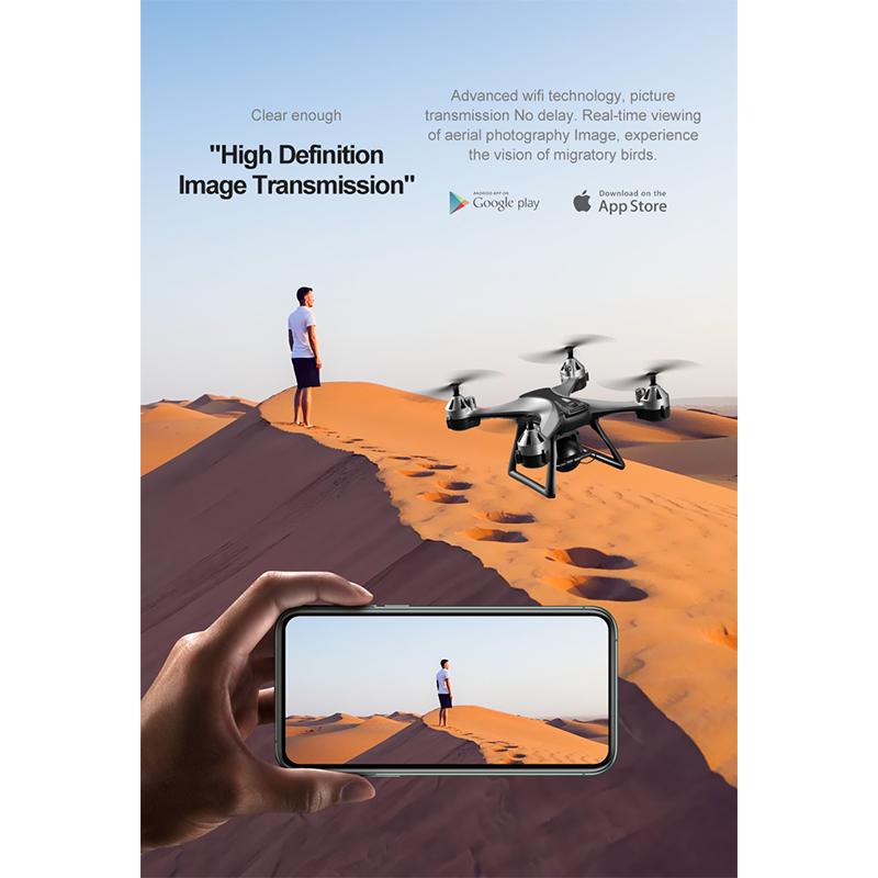 New UAV HD Professional Dual Camera Remote Control Helicopter 4K Dual Camera Drone Aircraft Aerial Photography Quadcopter WIFI