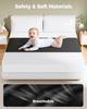 Grounding Mat for Bed, Earth Connected Sheets with Grounding Cord & Tester (Black, Queen)