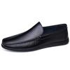 Fashion Men's Casual Shoes Comfortable Loafers Luxury Genuine Leather Male Driving Shoes Business Slip On Flats Walking Shoes