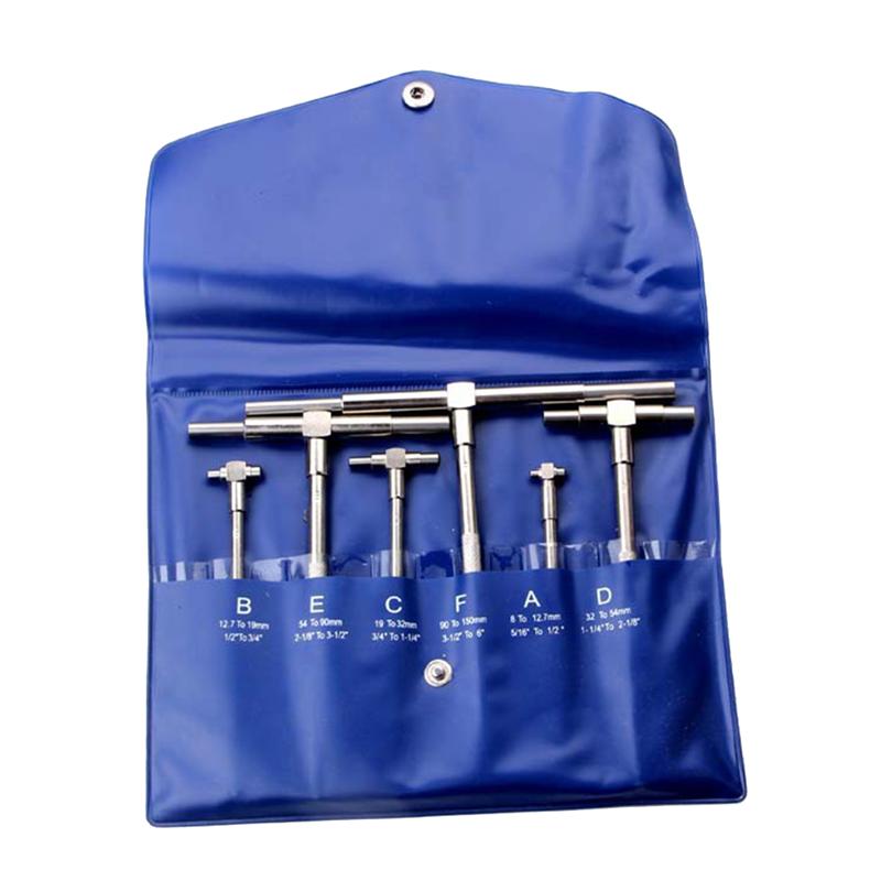 ABBY-8-150Mm (5/16Inch-6Inch) Retractable Gauge 6Pcs Internal Gauge For Quick Inside Measurements Of Holes