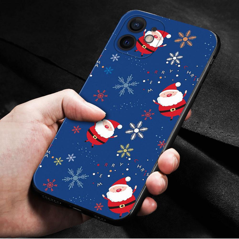 Мягкий силиконовый чехол для телефона для iPhone 14 13 12 11 Pro Max 6 6S 7 8 Plus X XS XR 12 13 Mini Shell Рождественская елка с оленем