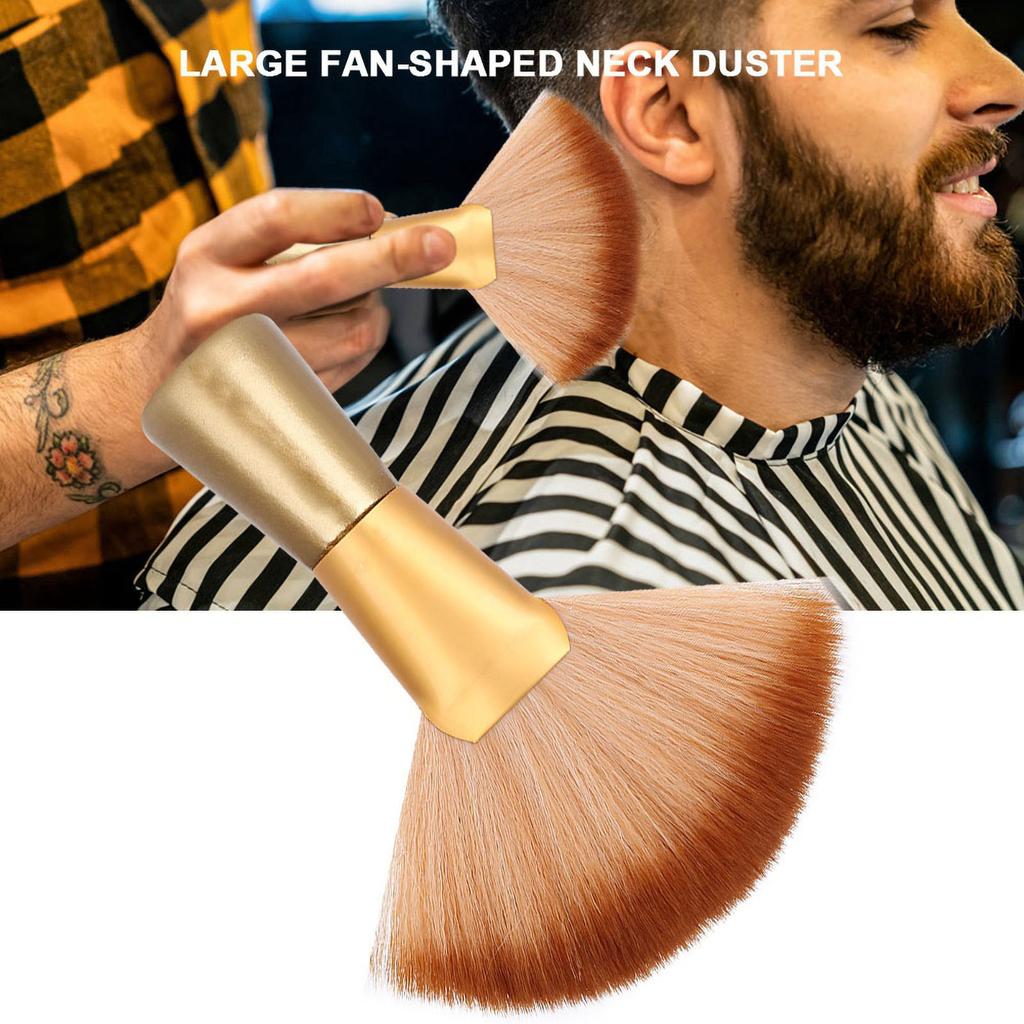 Soft Large Fan Shaped Salon Stylist Barber Neck Face Duster Hair Brush Hair Cutting Tools