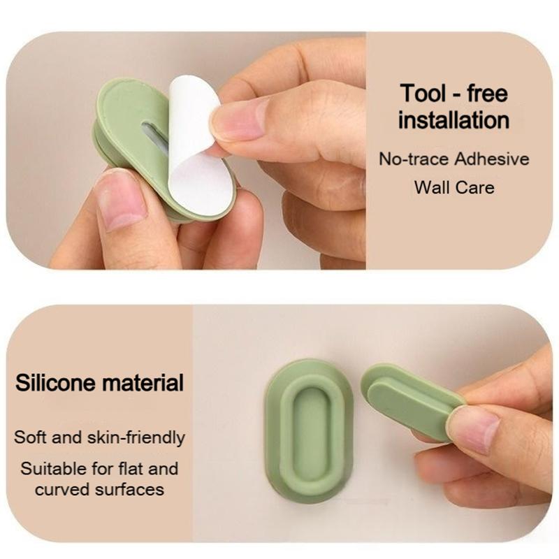 6 Pack Magnetic Remote Control Holder Self-Adhesive Wall Mount Multi‑Purpose Remote Control Support For Home Office JYSNJ04