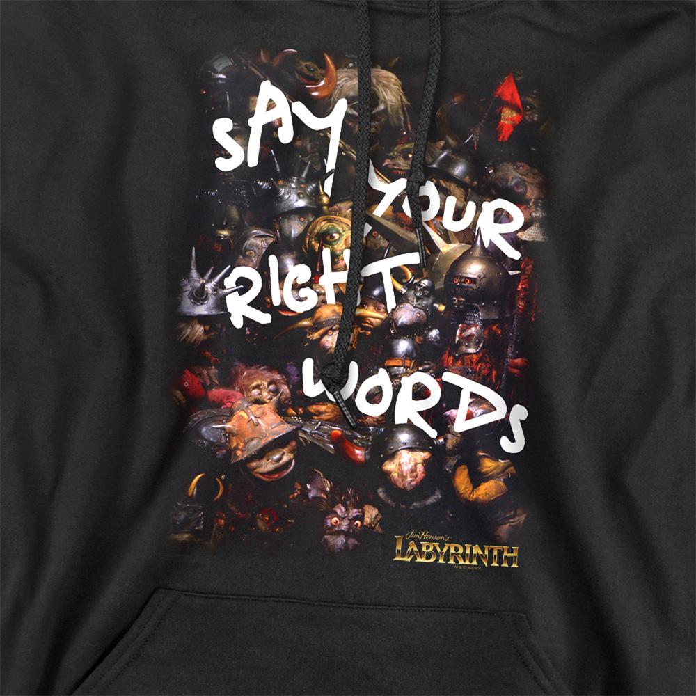 Labyrinth Unisex Adult Right Words Hoodie
